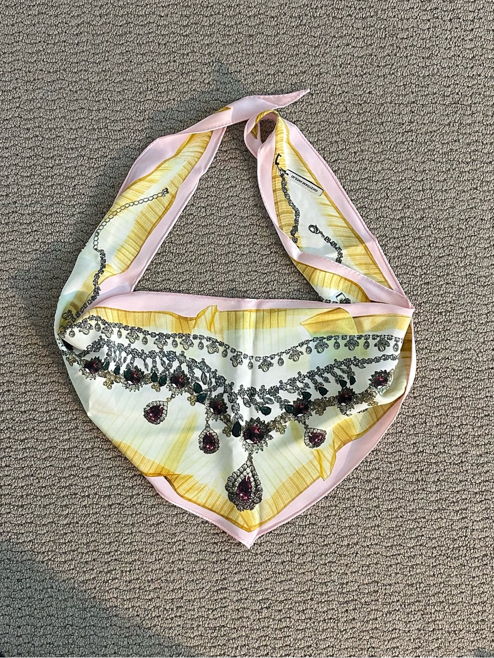 H&M x Glenn Martens Limited Edition Scarf w Trompe L’œil Necklace